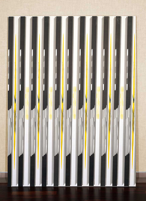 Peter Zimmermann – Neonkarton Bielefeld, 1992, 200 x 150 x 3 cm, Siebdruck auf Karton 