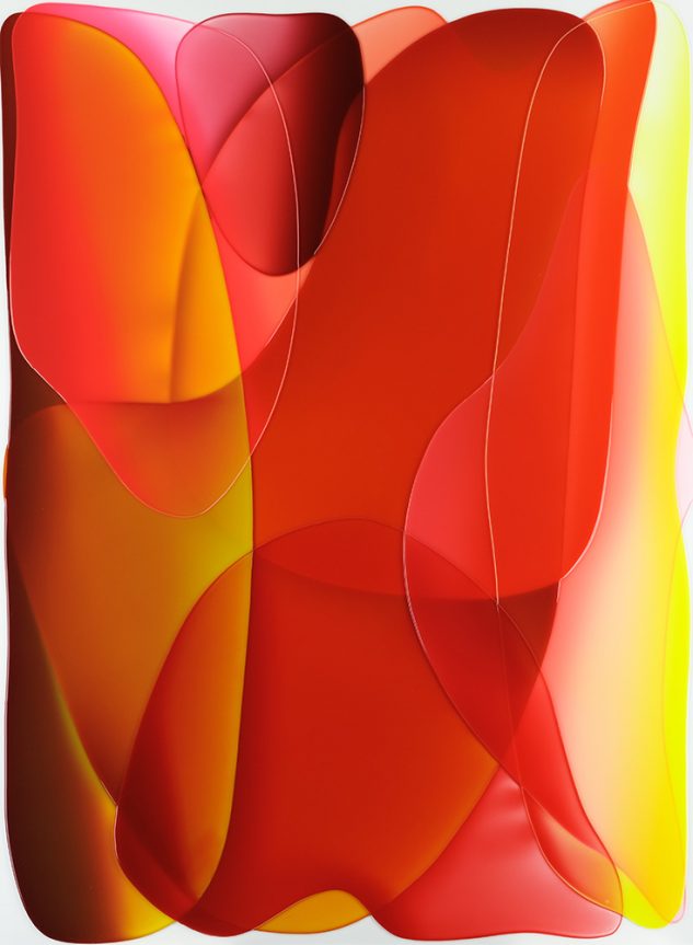 Peter Zimmermann – plasma, 2021, epoxy resin on canvas, 150 x 110 cm 