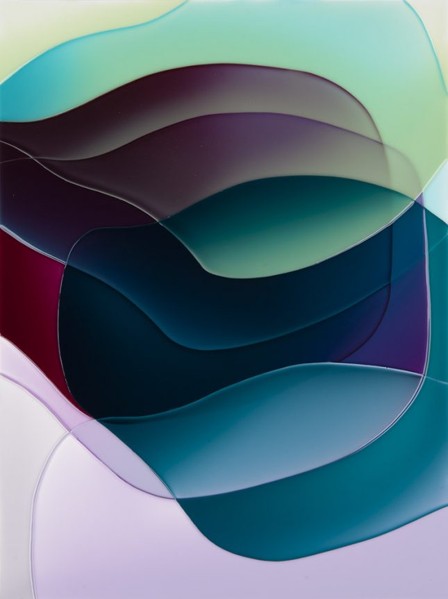 Peter Zimmermann – sea foam, 2023, epoxy resin on canvas, 80 x 60 cm 