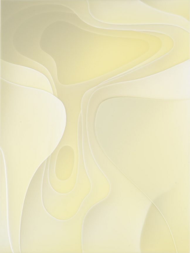 Peter Zimmermann – noon, 2023, Epoxidharz auf Leinwand, 80 x 60 cm 