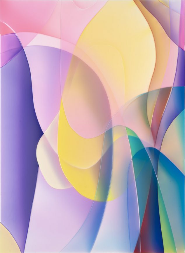 Peter Zimmermann – Untitled, 2024, Epoxidharz auf Leinwand, 150 x 110 cm 