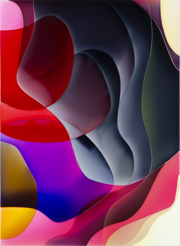 Peter Zimmermann – engine, 2025, Epoxy resin on canvas, 150×110 cm 