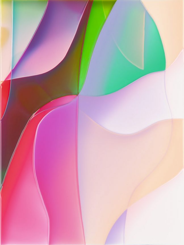 Peter Zimmermann – untitled, 2025, epoxy resin on canvas, 80×60 cm 