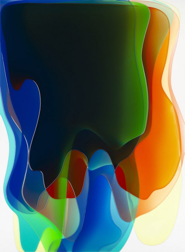 Peter Zimmermann – untitled, 2022, 150 x 110 cm, Epoxy resin on canvas 