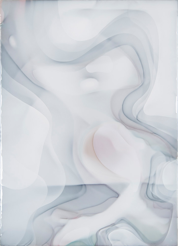 Peter Zimmermann – milk1, 2017, 180 x 130 cm, epoxy resin on canvas 