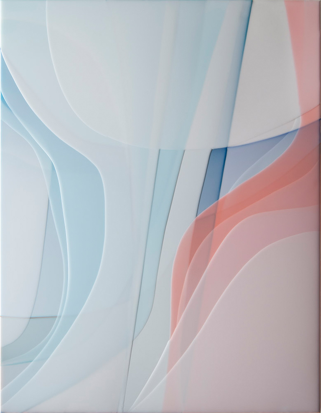 Peter Zimmermann – sting, 2017, 90 x 70 cm, epoxy resin on canvas 